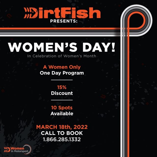 March means DirtFish Women's Month. And DirtFish Women's Month means a fantastic opportunity with a women-only class on March 18. Get involved!
.
.
.
.
.
#dirtfish #dirtfishwomansday #womeninmotorsport #womeninmotorsports #ladieswhorace #womenwhorace #womansmonth 
#womansmonth2022